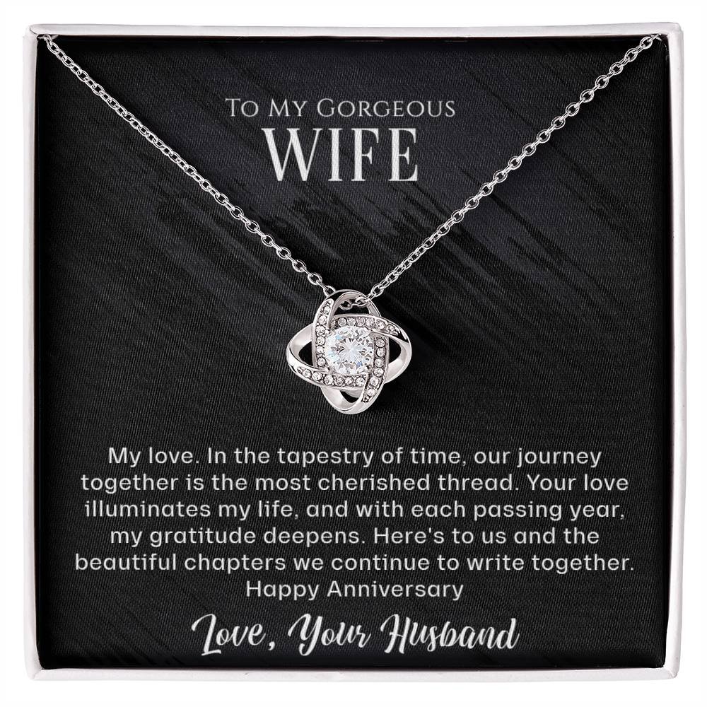 For My Gorgeous Wife Beautiful Love Knot Necklace